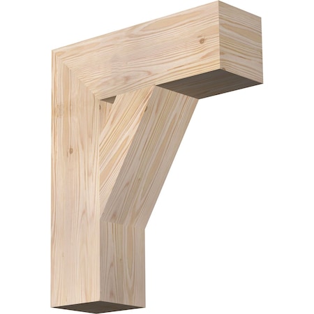 Ekena Millwork Traditional Block Smooth Bracket, Douglas Fir, 5 1/2"W x 18"D x 22"H BKT06X18X22TRA05SDF